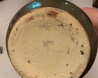 Cow pitcher -note inside identifies it as unmarked Roseville
