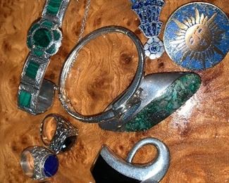 Sterling with stones jewelry