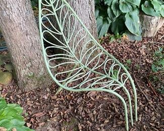 Vintage leaf shaped outdoor chair