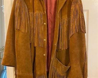 Vintage suede fringe jackets