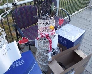Snowman outside decoration 