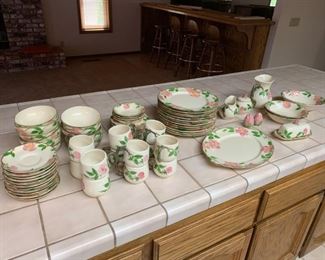 Franciscan China plus accessories including butter dish, salt and peper shaker, cream and sugar, and more!