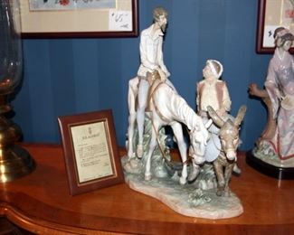 RARE & Large Lladro Don Quixote & Sancho Panza “Impossible Dream” Figurine