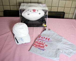 Urban Meyer Signed Football, Oliver Purnell Signed Shirt, Ivan Lendl Signed Cap
