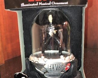 ELVIS ILLUMINATED MUSICAL ORNAMENT JAILHOUSE ROCK