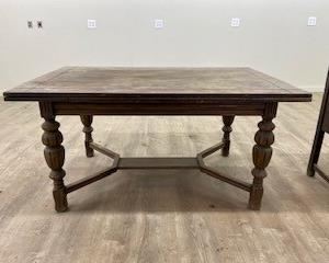 SALE DARK WOOD ANTIQUE TABLE WITH LEAF