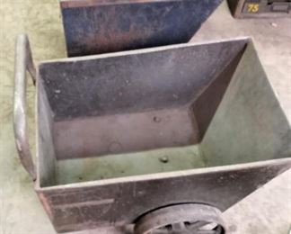 ANTIQUE CAST IRON MINING CART