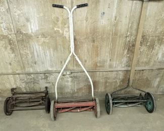 ANTIQUE REEL PUSH MOWERS