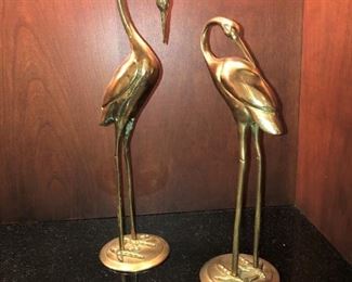 BRASS CRANES 13"
