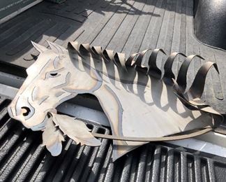 WALL ART METAL HORSE HEAD