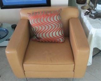 One of two mid century modern chairs