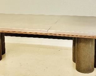 Mid century bronze top conference table - provenance Transcontinental Oil Co.