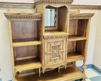 19th c. Continental oak etegere’