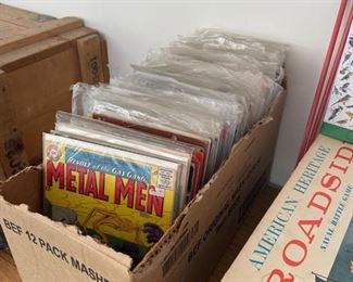 Box of assorted comic books