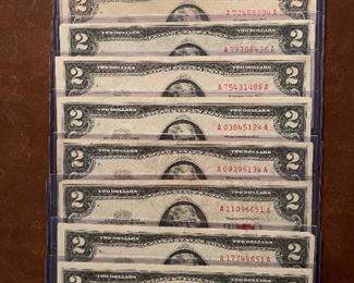 $2 Red Seal Bills