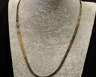 14K Gold Herringbone Necklace