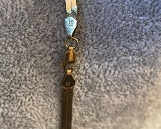 14K Gold Herringbone Necklace