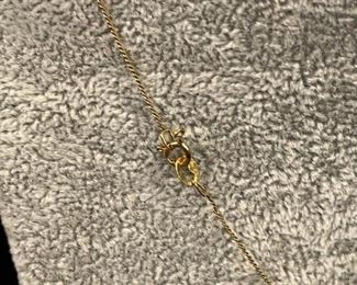 14K Gold Necklace with Aviation Charm