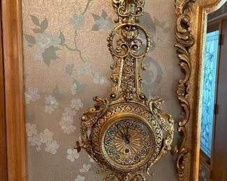 Spanish Renaissance Style Bronze Hanging Clock
