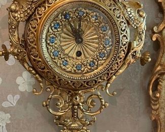 Spanish Renaissance Style Bronze Hanging Clock