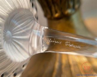 Lalique "Anemone" Frosted Art Glass Paperweight(s)