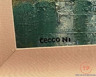 Oil on Canvas Landscape Painting Attributed to ALBERTO CECCONI