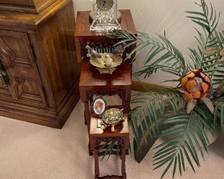 Hand Carved Nesting Tables