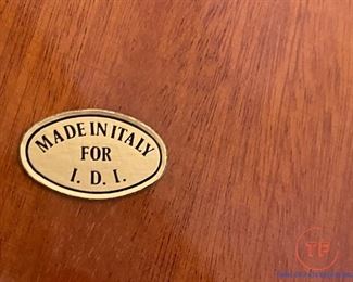 Vintage Italian Marquetry Drop Leaf Tea Cart