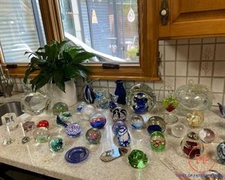 Hand Blown Glass Paperweights