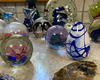 Hand Blown Glass Paperweights