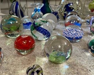 Hand Blown Glass Paperweights