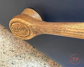 Blue Leather Lazy Boy Recliner