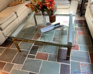 Contemporary Glass Topped Coffee Table