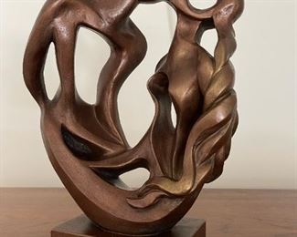 Austin Sculpture Chalkware Figure after Wedding Rings by Martel