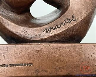 Austin Sculpture Chalkware Figure after Wedding Rings by Martel