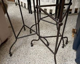Set of 3 Large Floor Standing Metal Candle Holders