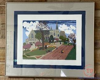 “Creighton Campus” Serigraph by JUDITH WELK