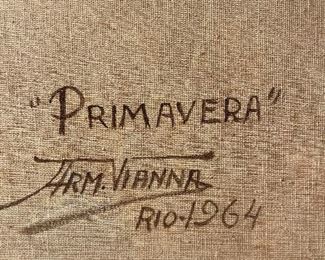 Original Oil on Canvas "Primavera" by ARMANDO VIANNA