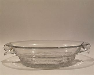 Art Deco console bowl by Duncan & Miller from their teardrop line, 1930s to early 1950s.