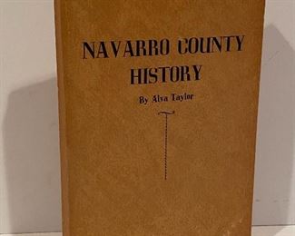 1962 Navarro County Texas History book by Alva Taylor