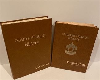 Navarro County Texas history books, Volume Two and Volume Four.