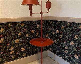 Vintage Tole floor reading lamp