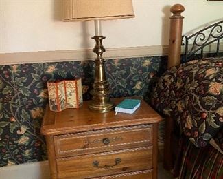 One of two matching nightstands by Mt Airy Furniture 