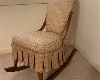 An antique 'granny' rocking chair