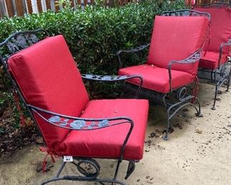 Nice spring base patio arm chairs 