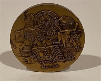 Texas Sesquicentennial 1836-1986 Commemorative Medallion  