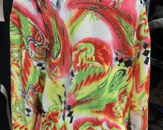 ESCADA Abstract Print Knit Cardigan, NWT
