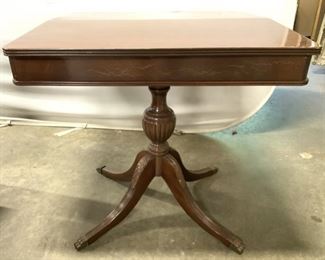 Vintage Mahogany Flip Top Pedestal Table
