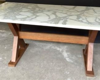 Marble Topped Dining Room Table
