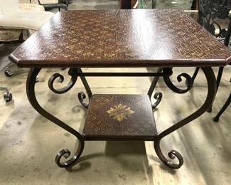 Iron Frame Side Table
